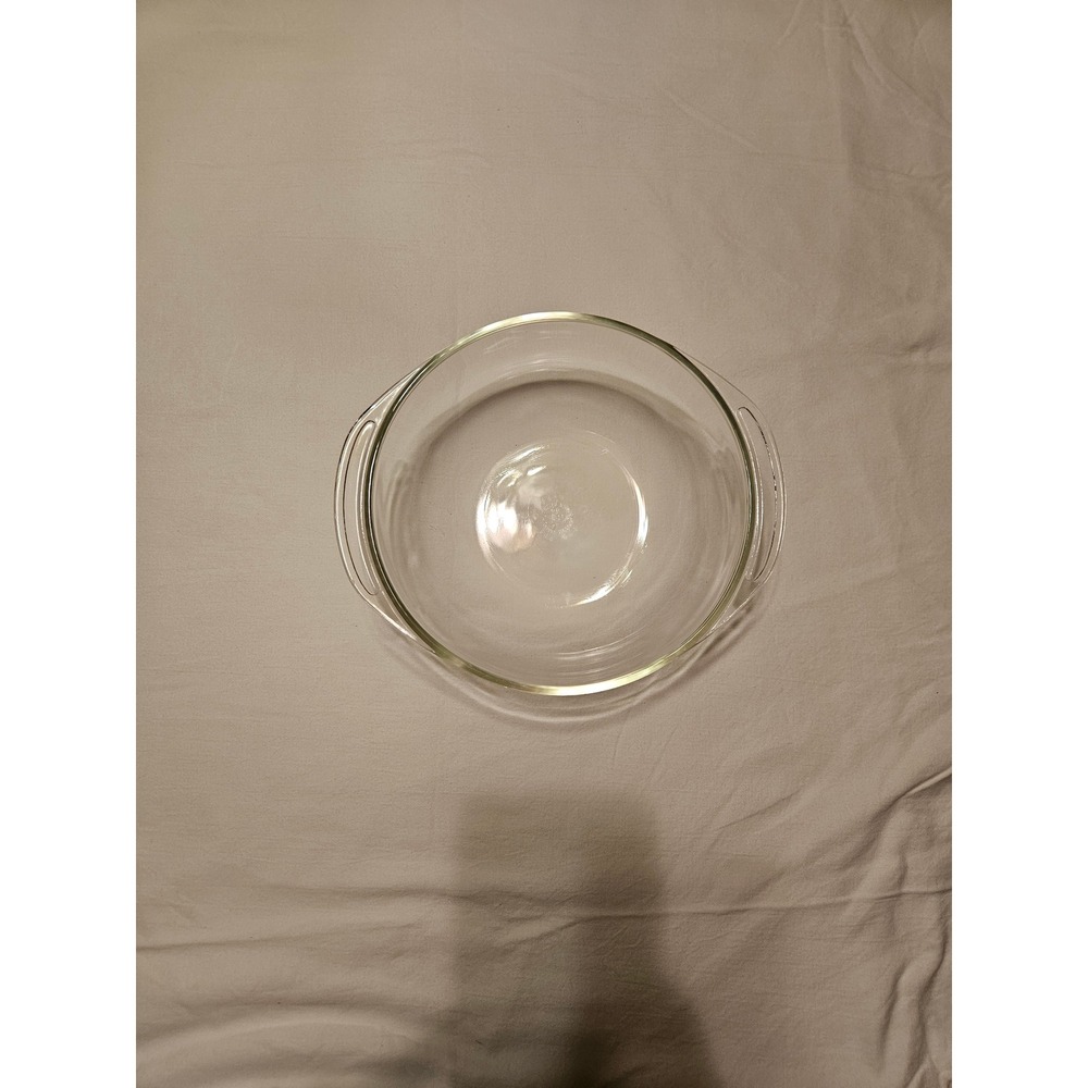 PYREX 1.5 court Clear Glass‎ Mixing Bowl with Handles Oven Safe Serving Dish VTG